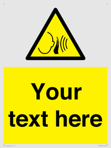 Custom warning sudden loud noise